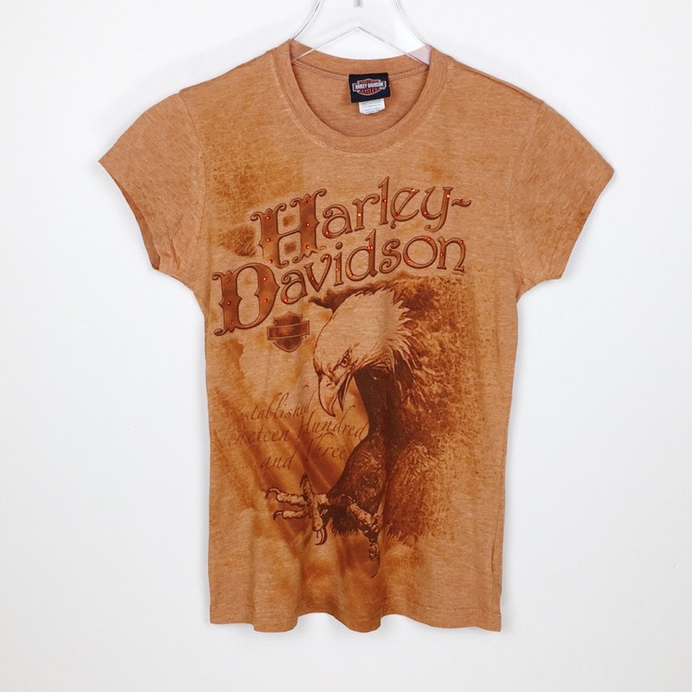 Harley Davidson Restless Eagle Embellished Shirt